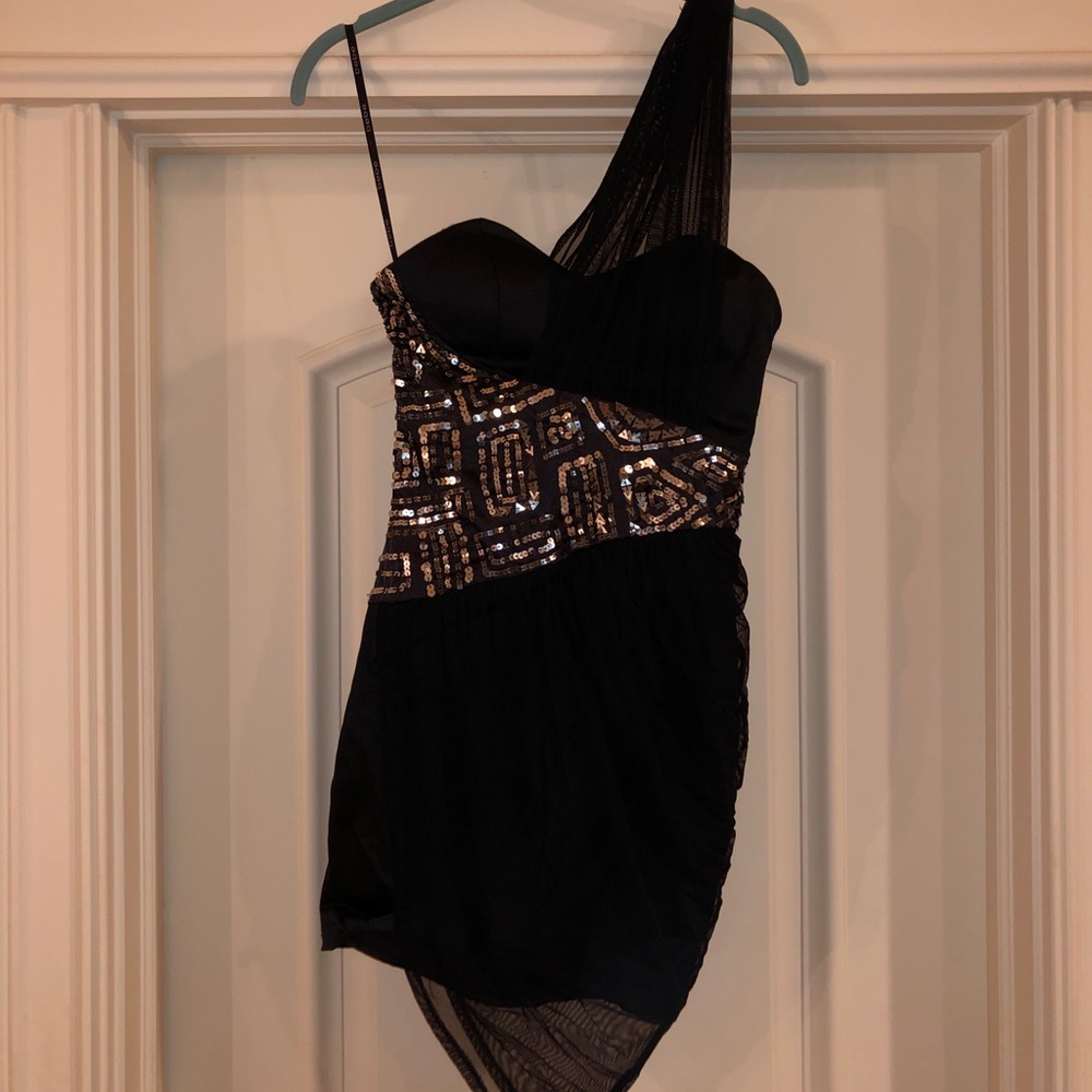 Asymmetrical Sequin Dress